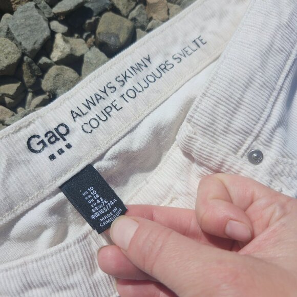 GAP Women’s Size 10 Always Skinny Corduroy Pants 5-Pocket Soft Stretch Fit - Picture 4 of 7